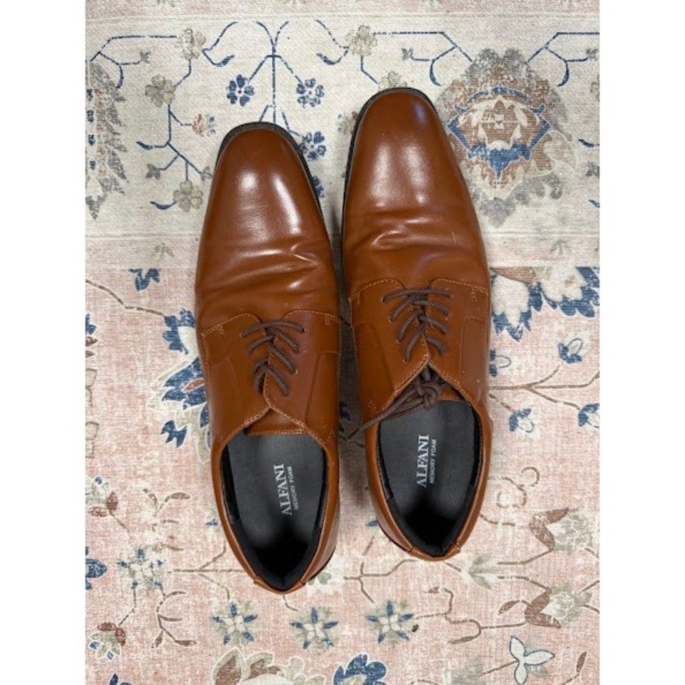 Formal Business Alfani Andrew Derby Shoes Mens 11M Tan